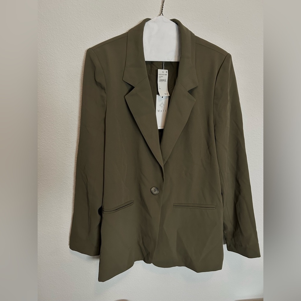 WAYF Oversized Green Blazer - Size S